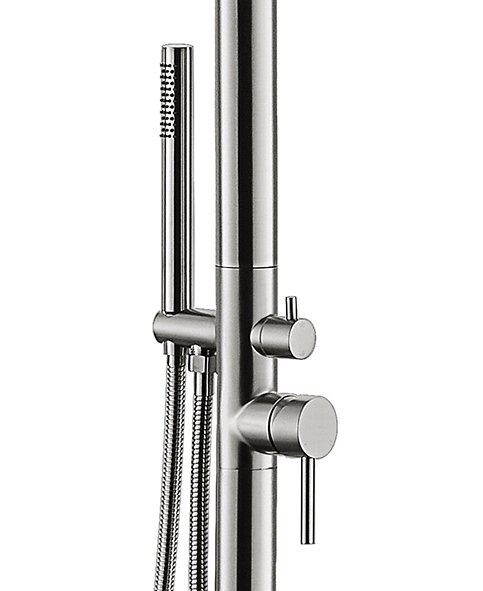 Wiesbaden Sole buitendouche met handdouche RVS - 24.6010 - Afbeelding 2