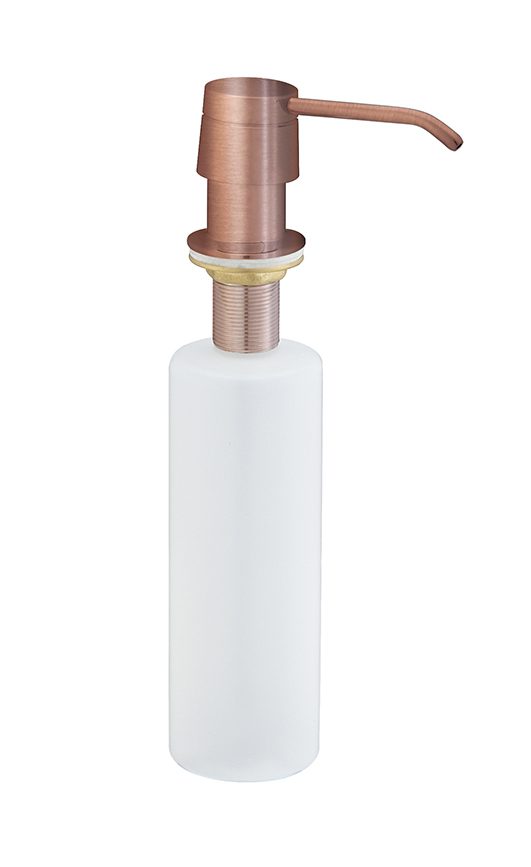 Wiesbaden inbouw zeeppompje geborsteld koper kunststof fles 250ml - 28.3603