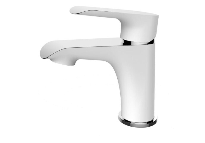 Wiesbaden Wastafelmengkraan Wiesbaden Targa wit/chroom 15 cm - 29.4251