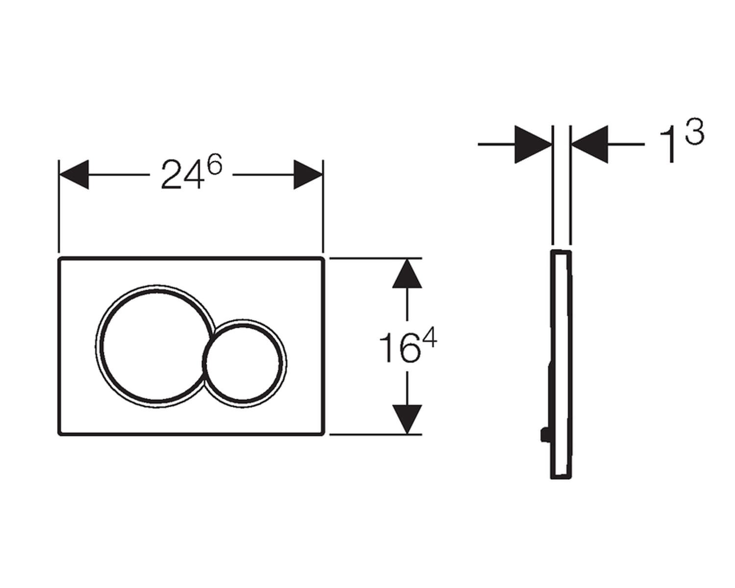 Wiesbaden Geberit Sigma-01 drukplaat wit - 32.4815 - Afbeelding 2
