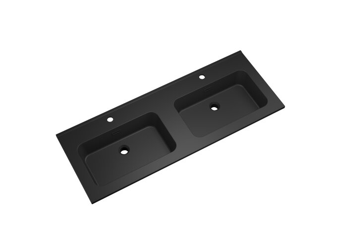 Wiesbaden Wastafel Wiesbaden Ribbella 120 cm Mat Zwart - 38.3537