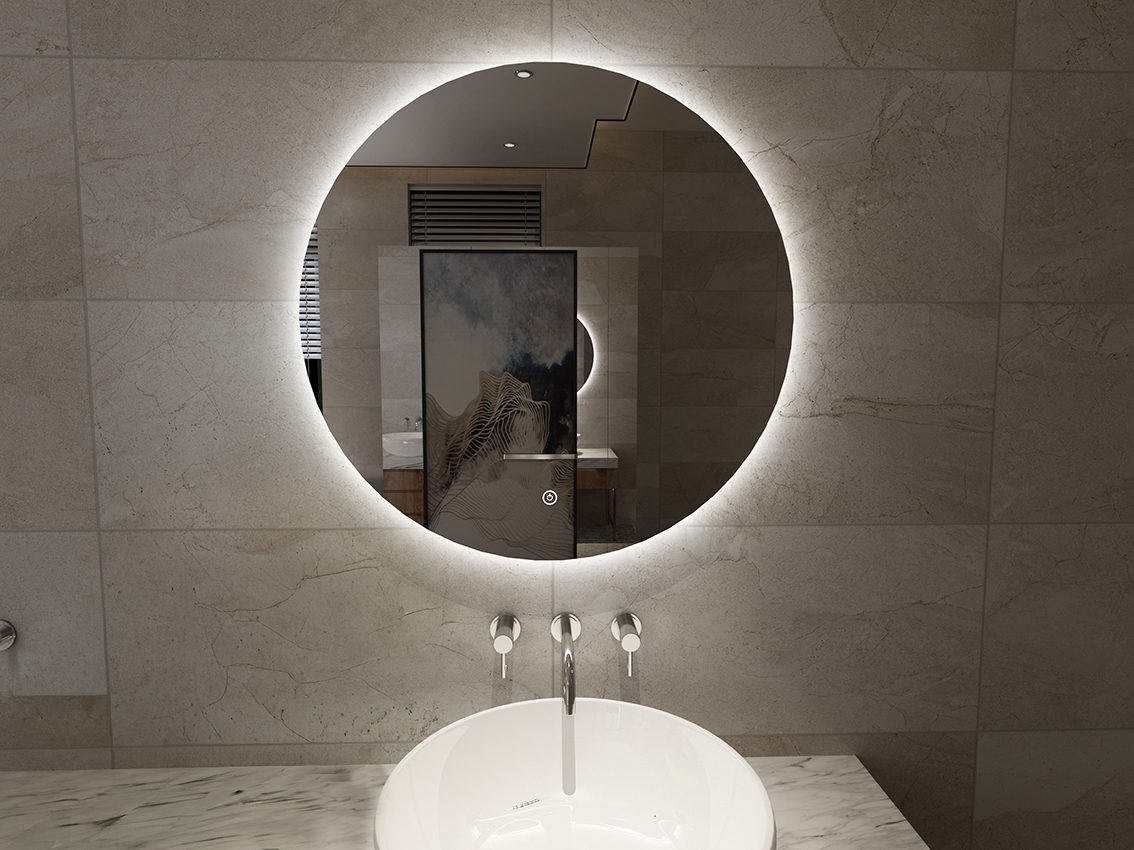 Wiesbaden Giro spiegel rond met LED, dimbaar en spiegelverwarming 100 cm - 38.3717