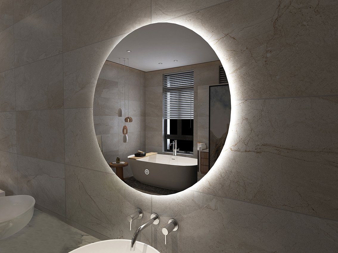 Wiesbaden Giro spiegel rond met LED, dimbaar en spiegelverwarming 100 cm - 38.3717 - Afbeelding 2