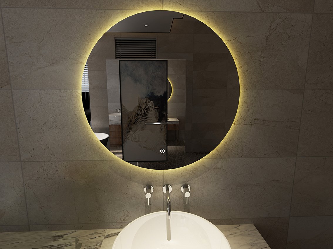 Wiesbaden Giro spiegel rond met LED, dimbaar en spiegelverwarming 100 cm - 38.3717 - Afbeelding 3