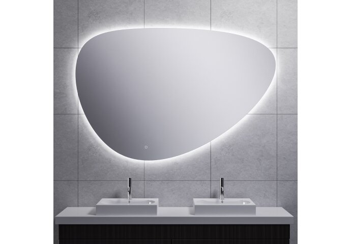 Wiesbaden Spiegel Wiesbaden Uovo Organisch Dimbaar LED Verlichting Condensvrij 100 cm - 38.4166