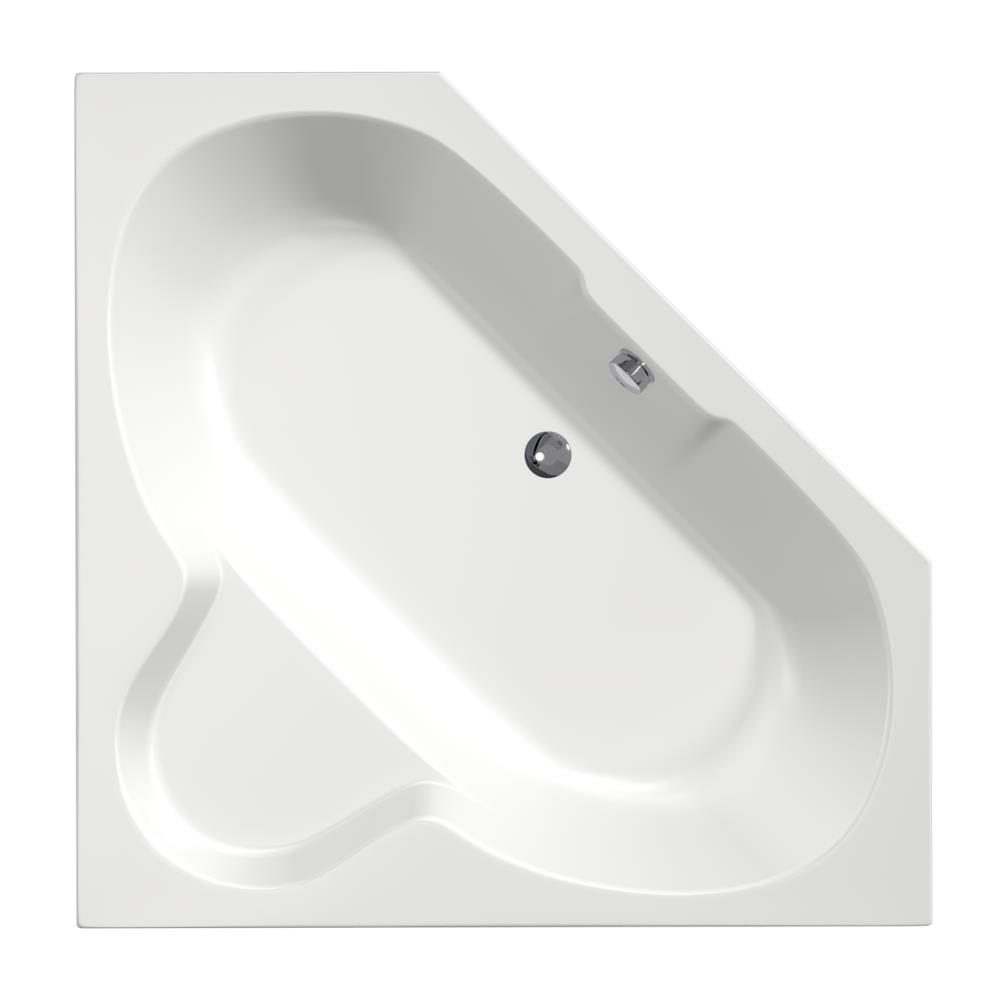 Hoekbad Xenz Borneo - Inbouw - 140x140 cm - Incl.Badafvoer - Met overloop - Acryl - Glans wit - 6805-01