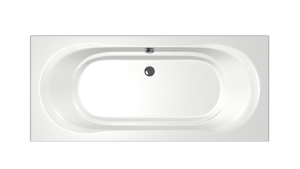 Ligbad Xenz Martinique - Inbouw - 180x80 cm - Incl.Badafvoer - Met overloop - Acryl - Glans wit - 6811-01