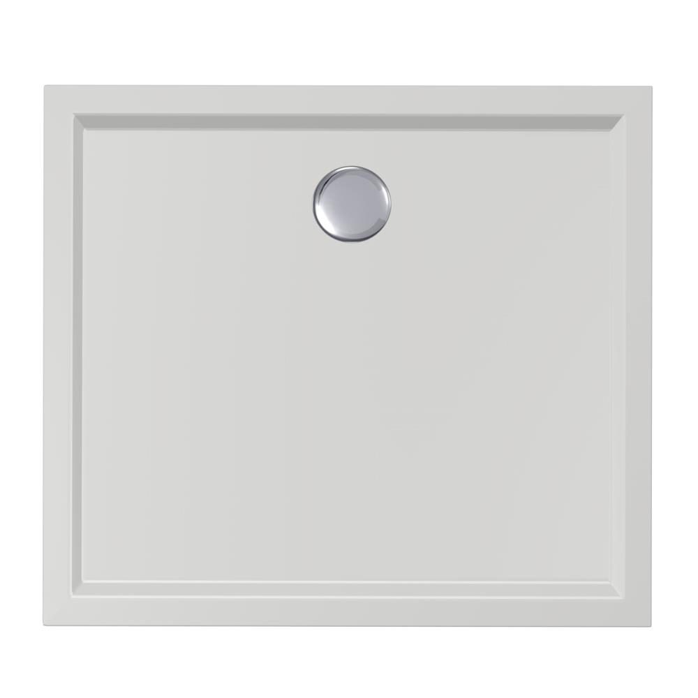 Douchebak Xenz Mariana - 90x80x4 cm - Incl.Afvoersifon-Chroom - Acryl - Rechthoekig - Wit glans - 6835-01