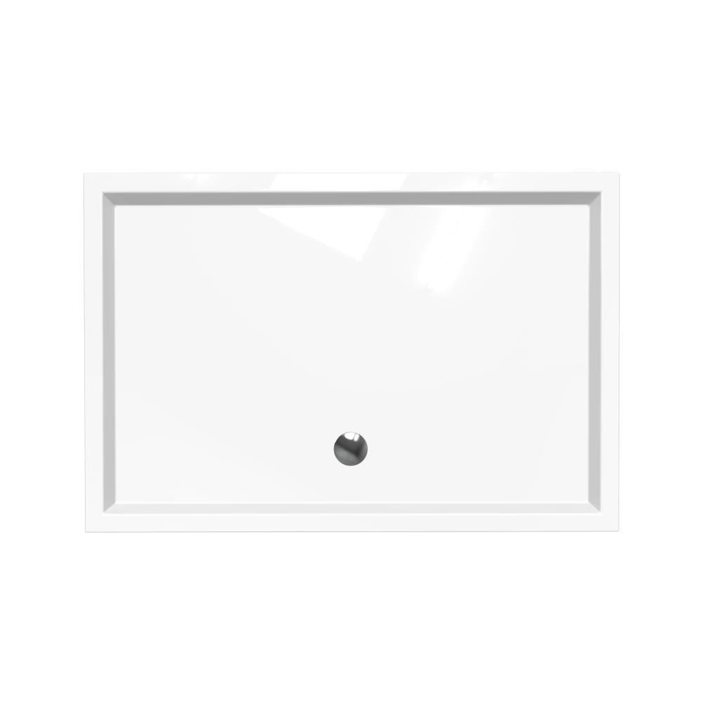 Douchebak Xenz Mariana - 120x80x4 cm - Incl.Afvoersifon-Chroom - Acryl - Rechthoekig - Wit glans - 6839-01