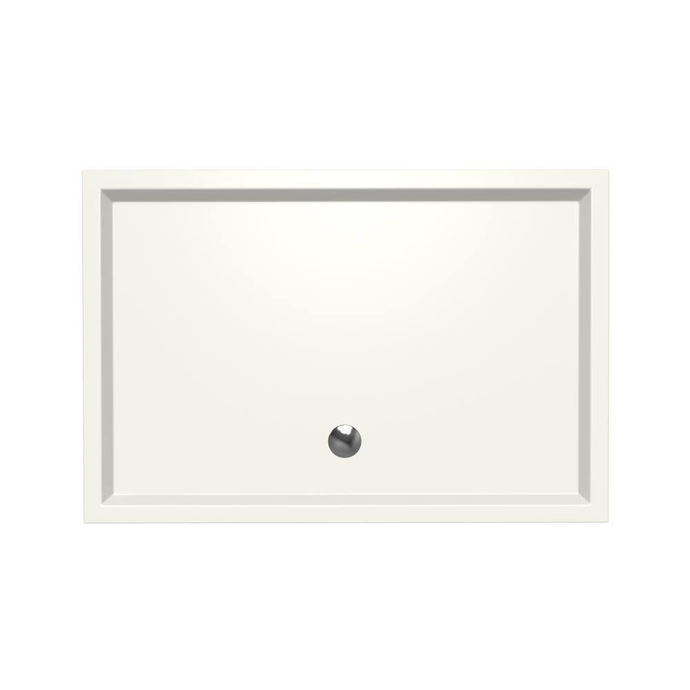 Douchebak Xenz Mariana - 120x80x4 cm - Incl.Afvoersifon-Chroom - Acryl - Rechthoekig - Wit mat - 6839-03