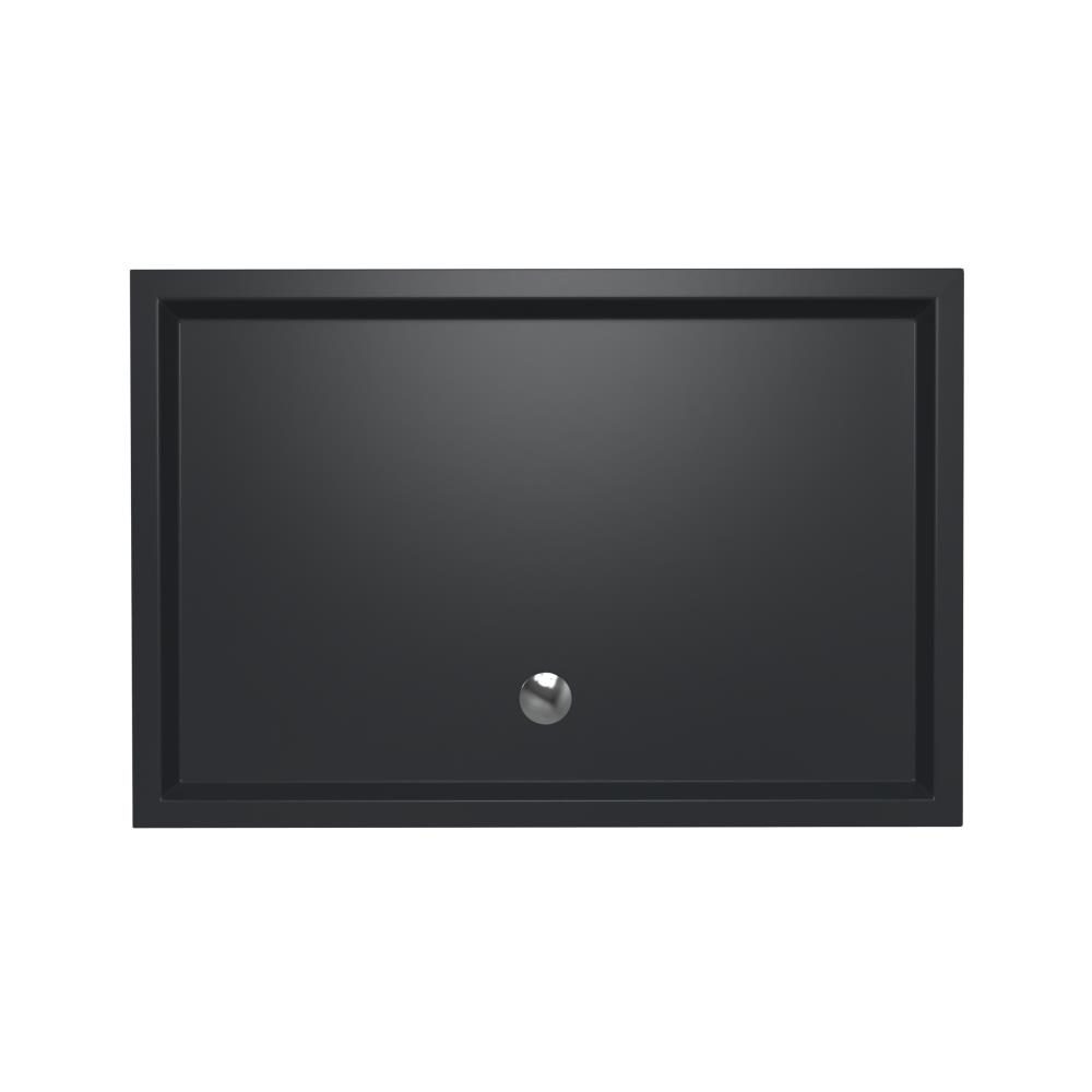 Douchebak Xenz Mariana - 120x80x4 cm - Incl.Afvoersifon-Chroom - Acryl - Rechthoekig - Antraciet mat - 6839-05