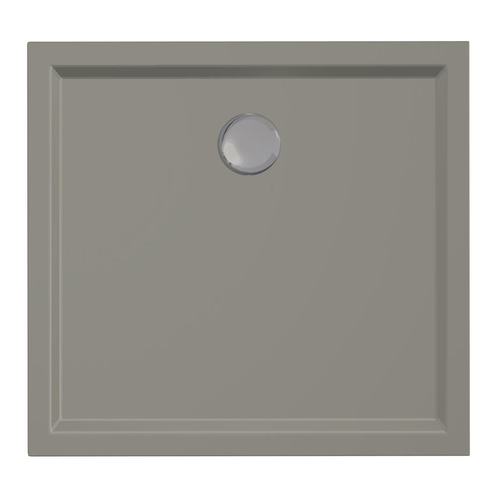 Douchebak Xenz Mariana - 80x75x4 cm - Incl.Afvoersifon-Chroom - Acryl - Rechthoekig - Cement mat - 6851-06