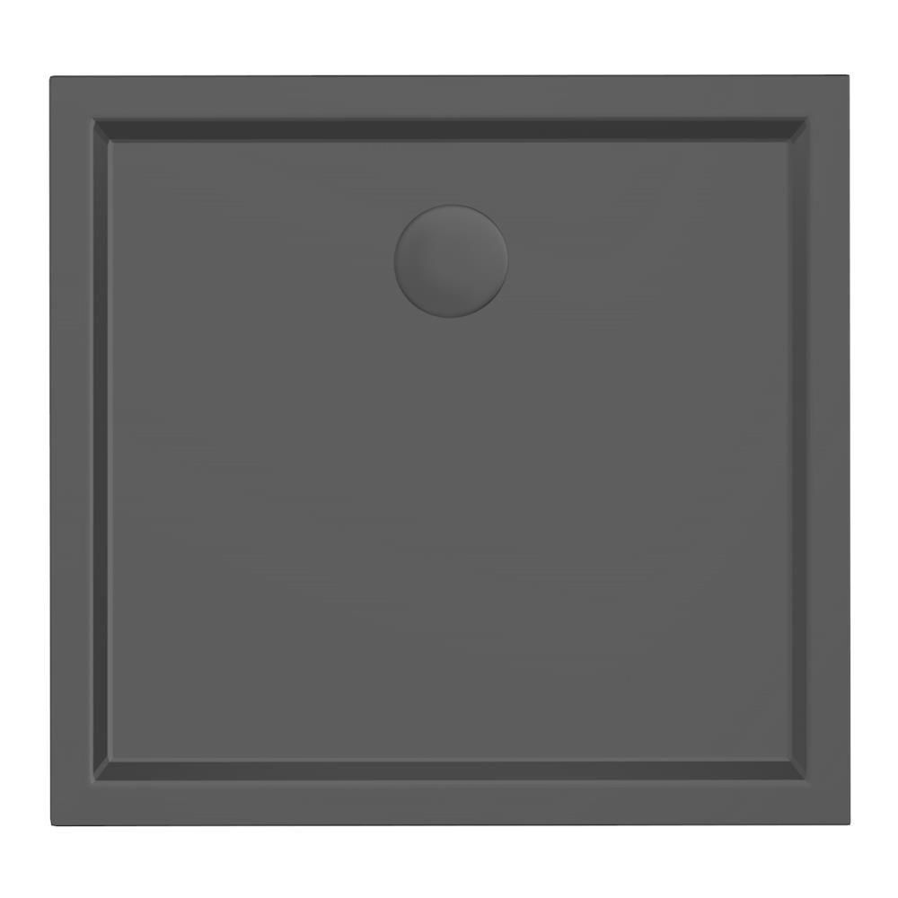 Douchebak Xenz Mariana - 80x75x4 cm - Incl.Afvoersifon-Chroom - Acryl - Rechthoekig - Zwart mat - 6851-29