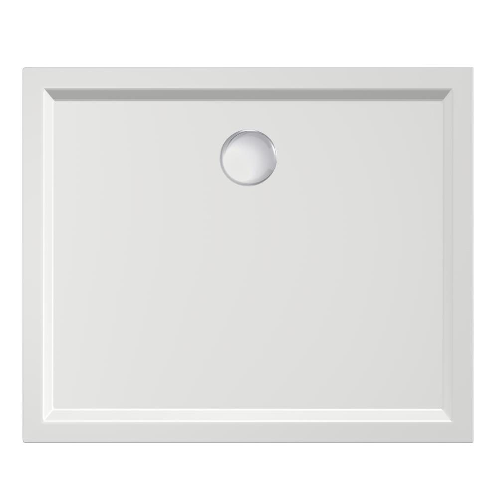 Douchebak Xenz Mariana - 90x75x4 cm - Incl.Afvoersifon-Chroom - Acryl - Rechthoekig - Wit glans - 6852-01