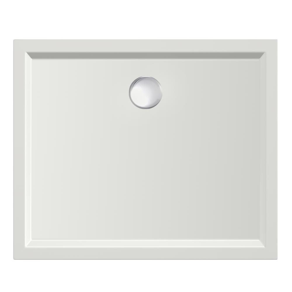 Douchebak Xenz Mariana - 90x75x4 cm - Incl.Afvoersifon-Chroom - Acryl - Rechthoekig - Wit mat - 6852-03