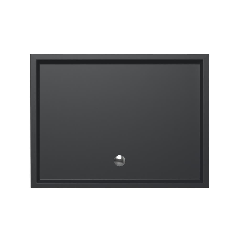 Douchebak Xenz Mariana - 120x90x4 cm - Incl.Afvoersifon-Chroom - Acryl - Rechthoekig - Antraciet mat - 6859-05