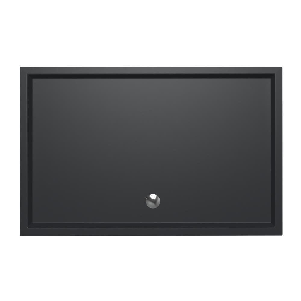 Douchebak Xenz Mariana - 140x90x4 cm - Incl.Afvoersifon-Chroom - Acryl - Rechthoekig - Antraciet mat - 6865-05