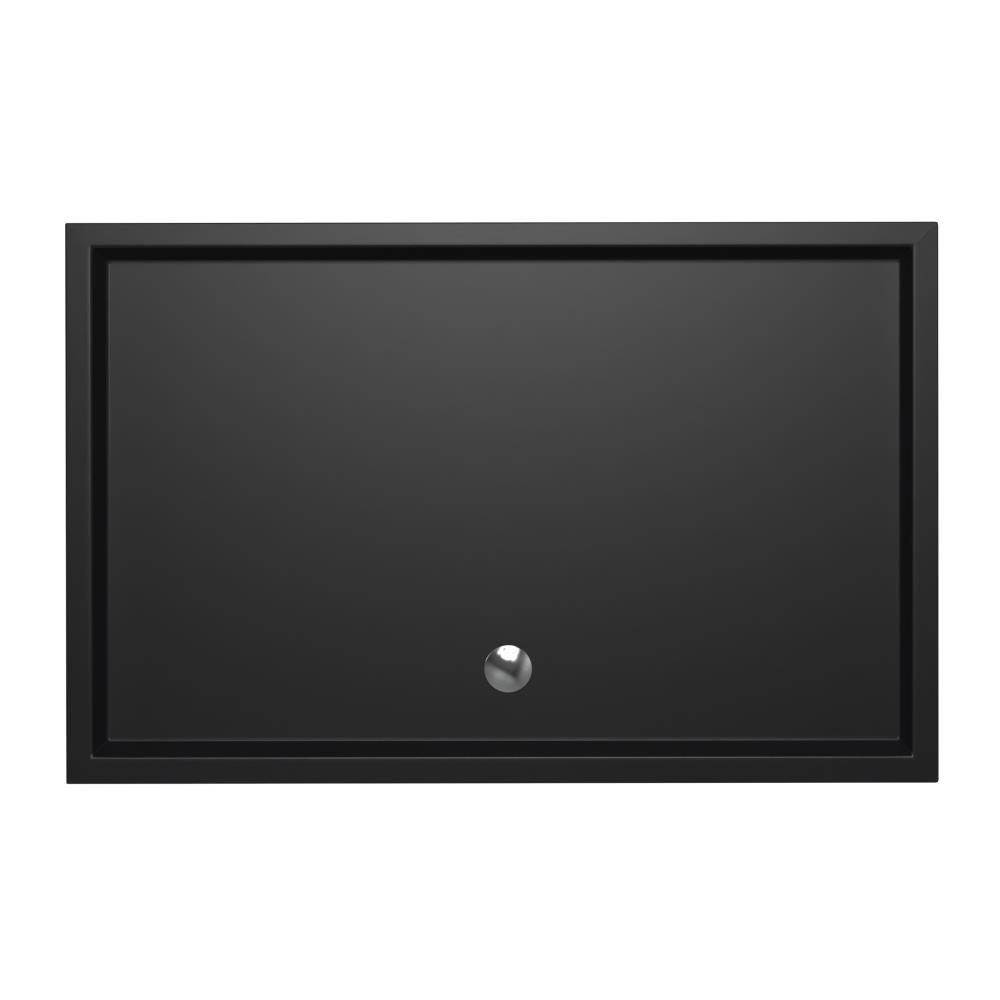 Douchebak Xenz Mariana - 140x90x4 cm - Incl.Afvoersifon-Chroom - Acryl - Rechthoekig - Zwart mat - 6865-29