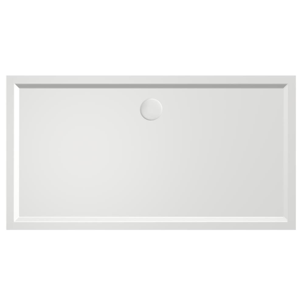 Douchebak Xenz Mariana - 150x80x4 cm - Incl.Afvoersifon-Chroom - Acryl - Rechthoekig - Wit glans - 6866-01