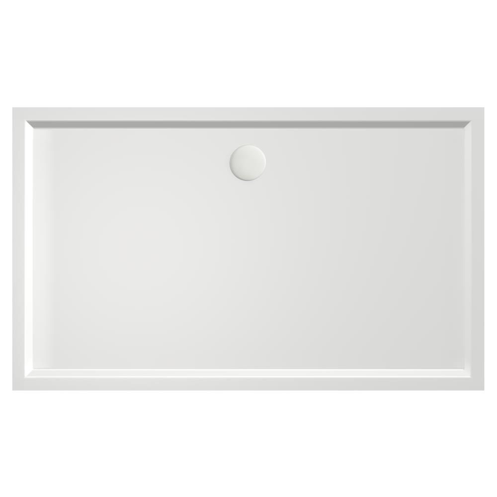 Douchebak Xenz Mariana - 150x90x4 cm - Incl.Afvoersifon-Chroom - Acryl - Rechthoekig - Wit glans - 6867-01