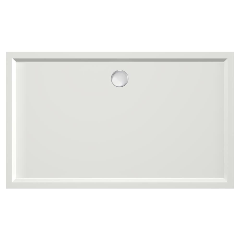 Douchebak Xenz Mariana - 150x90x4 cm - Incl.Afvoersifon-Chroom - Acryl - Rechthoekig - Wit mat - 6867-03