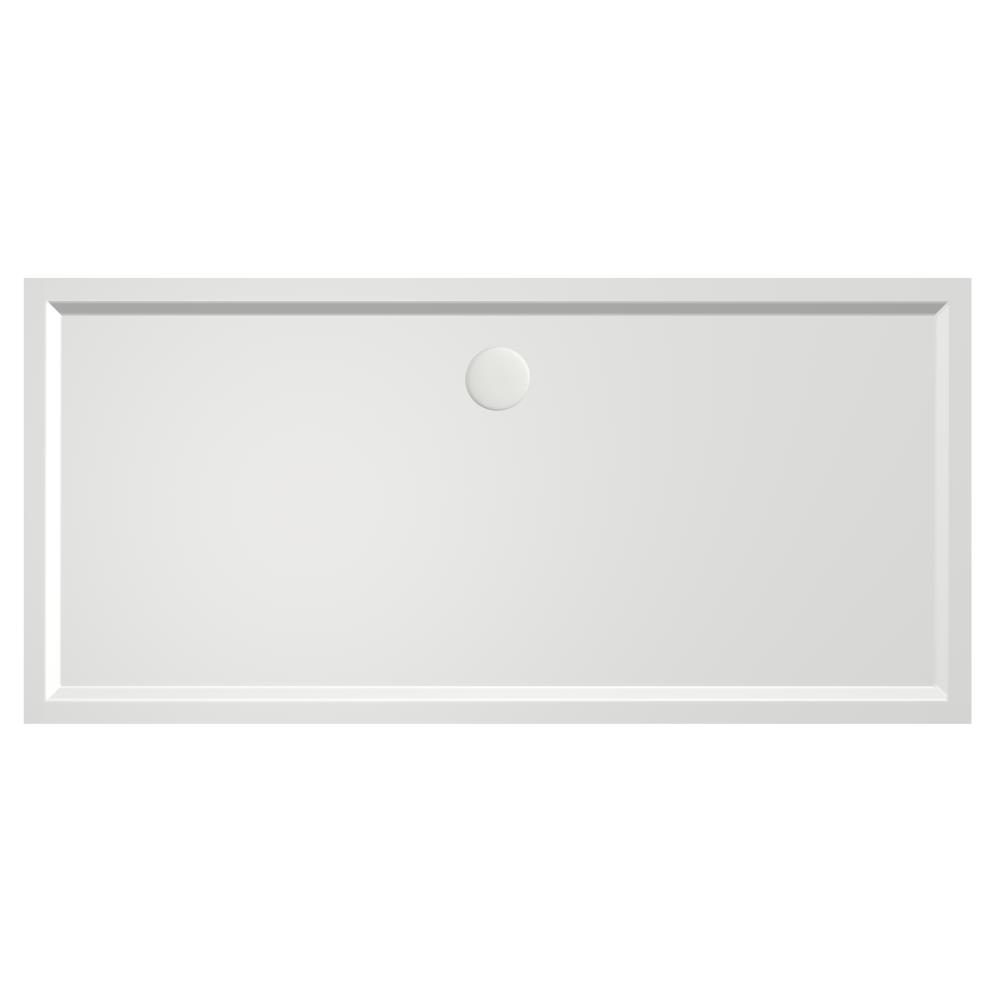 Douchebak Xenz Mariana - 170x80x4 cm - Incl.Afvoersifon-Chroom - Acryl - Rechthoekig - Wit glans - 6868-01