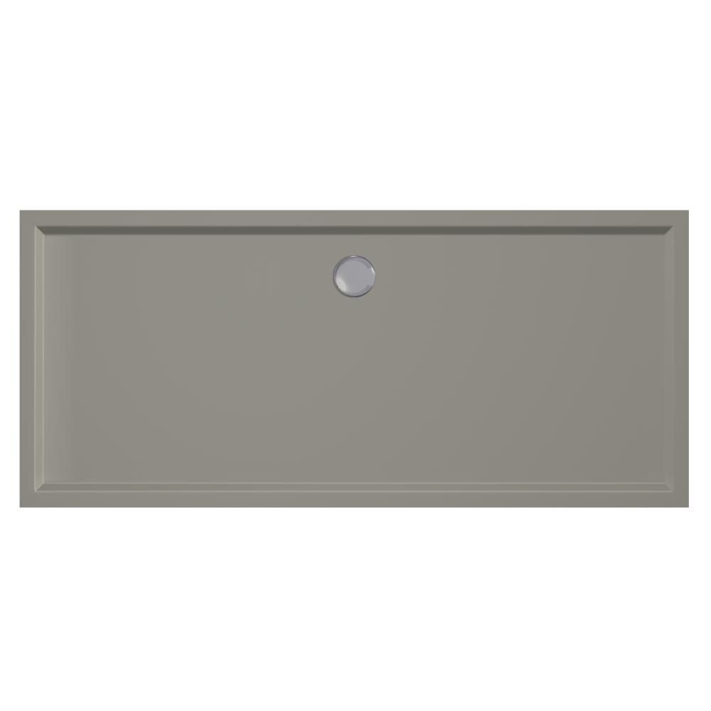 Douchebak Xenz Mariana - 180x80x4 cm - Incl.Afvoersifon-Chroom - Acryl - Rechthoekig - Cement mat - 6869-06