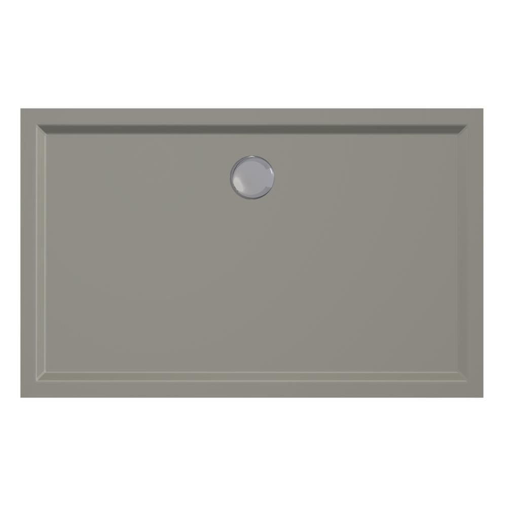 Douchebak Xenz Mariana - 120x75x4 cm - Incl.Afvoersifon-Chroom - Acryl - Rechthoekig - Cement mat - 6880-06