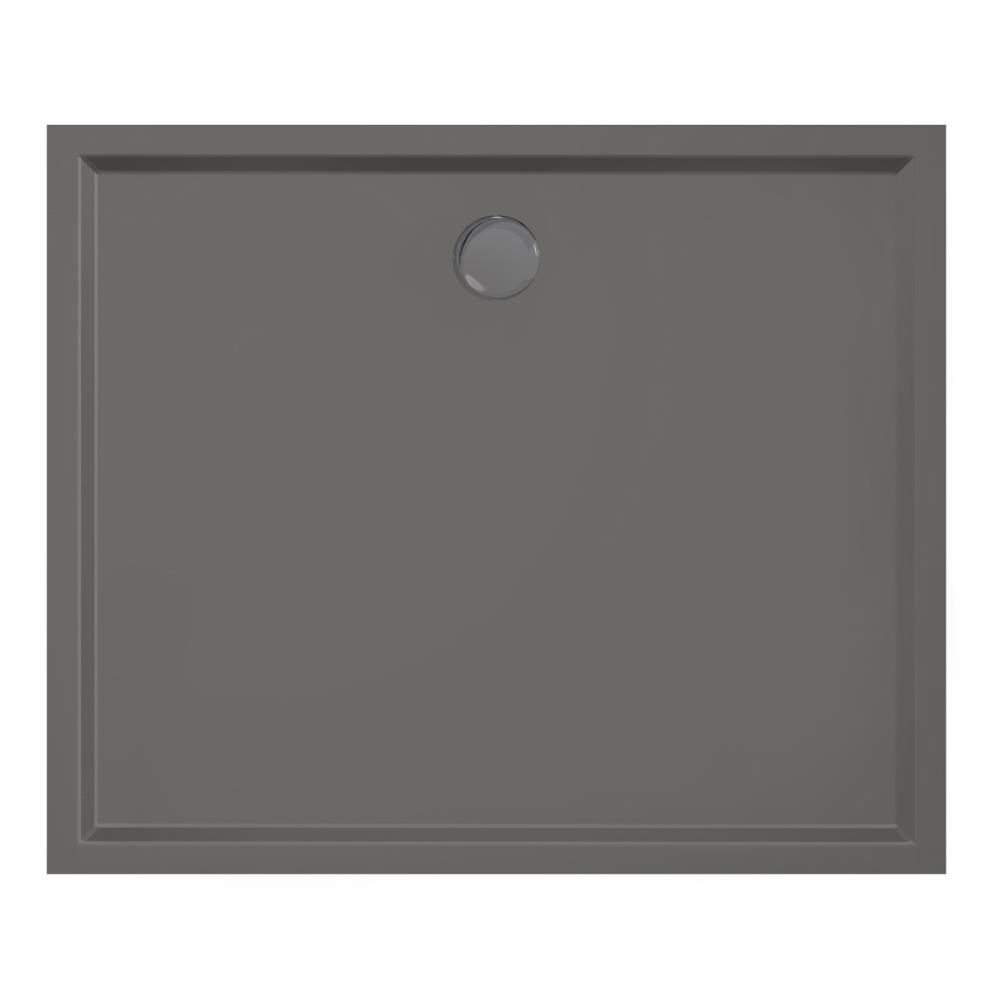Douchebak Xenz Mariana - 120x100x4 cm - Incl.Afvoersifon-Chroom - Acryl - Rechthoekig - Antraciet mat - 6888-05