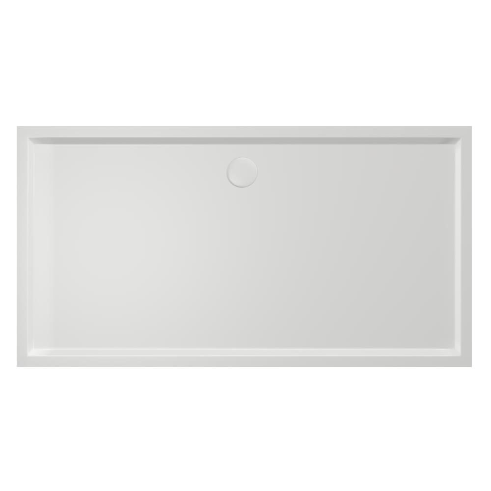 Douchebak Xenz Mariana - 170x90x4 cm - Incl.Afvoersifon-Chroom - Acryl - Rechthoekig - Wit glans - 6896-01