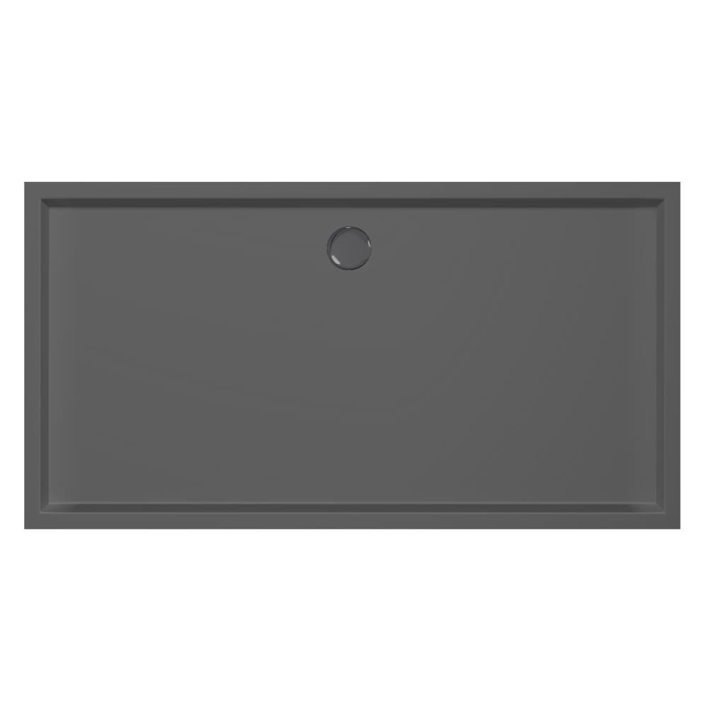 Douchebak Xenz Mariana - 170x90x4 cm - Incl.Afvoersifon-Chroom - Acryl - Rechthoekig - Zwart mat - 6896-29