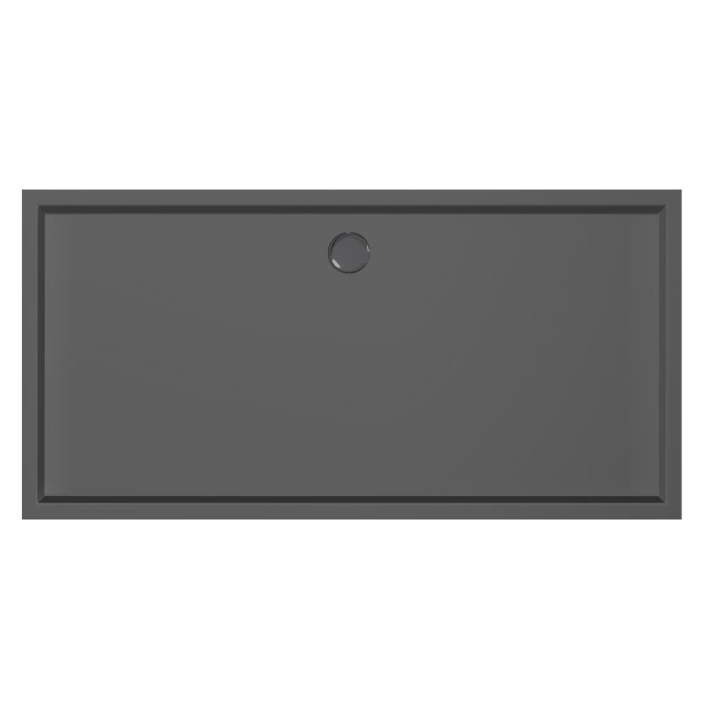 Douchebak Xenz Mariana - 180x90x4 cm - Incl.Afvoersifon-Chroom - Acryl - Rechthoekig - Zwart mat - 6897-29