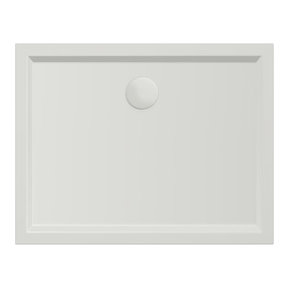 Douchebak Xenz Mariana - 90x70x4 cm - Incl.Afvoersifon-Chroom - Acryl - Rechthoekig - Wit mat - 6930-03