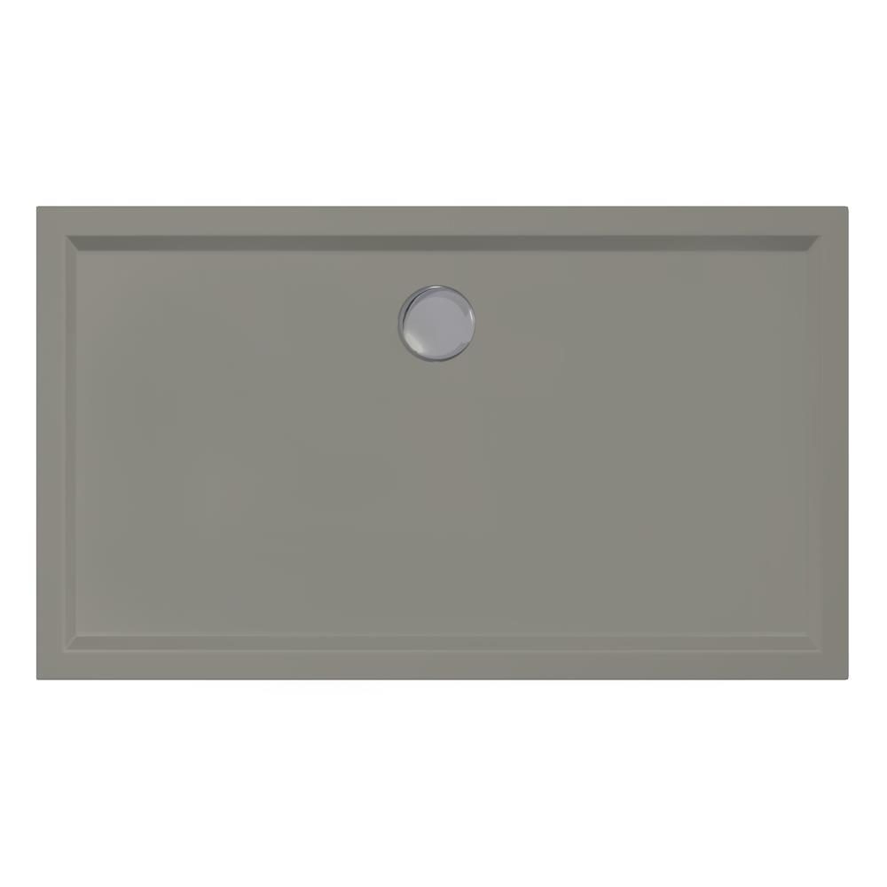 Douchebak Xenz Mariana - 120x70x4 cm - Incl.Afvoersifon-Chroom - Acryl - Rechthoekig - Cement mat - 6932-06
