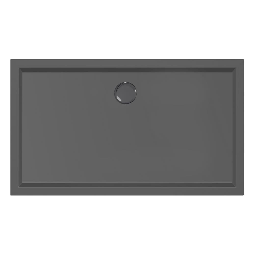Douchebak Xenz Mariana - 120x70x4 cm - Incl.Afvoersifon-Chroom - Acryl - Rechthoekig - Zwart mat - 6932-29