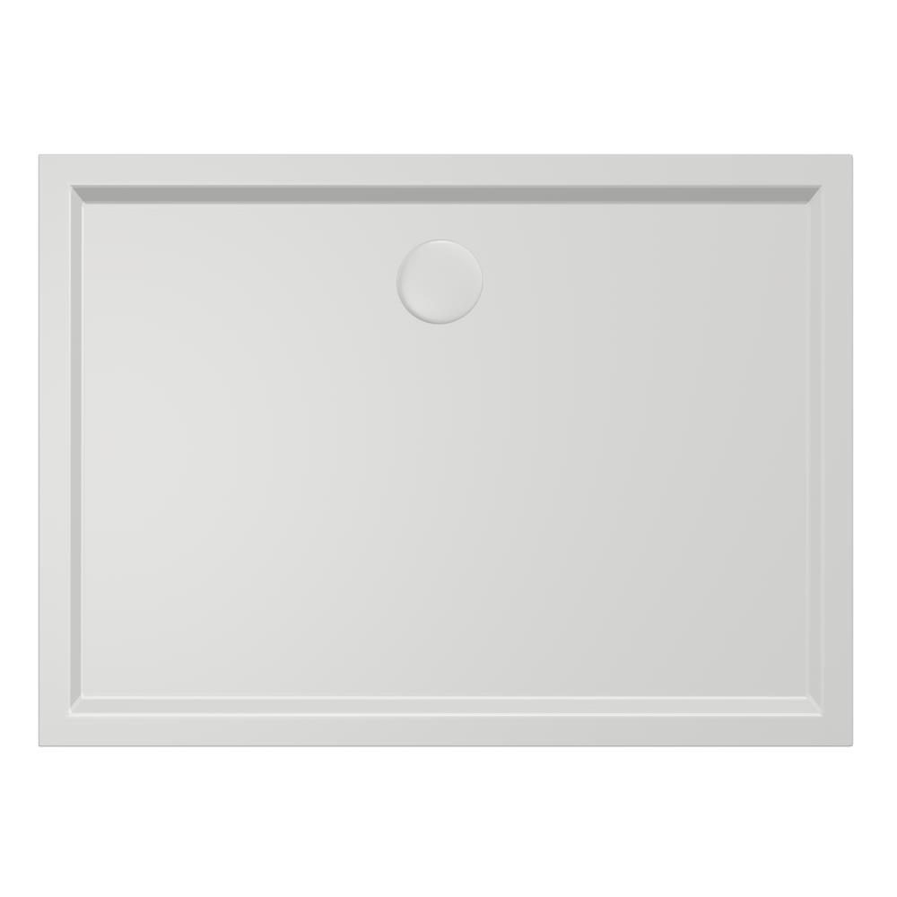Douchebak Xenz Mariana - 110x80x4 cm - Incl.Afvoersifon-Chroom - Acryl - Rechthoekig - Wit glans - 6933-01