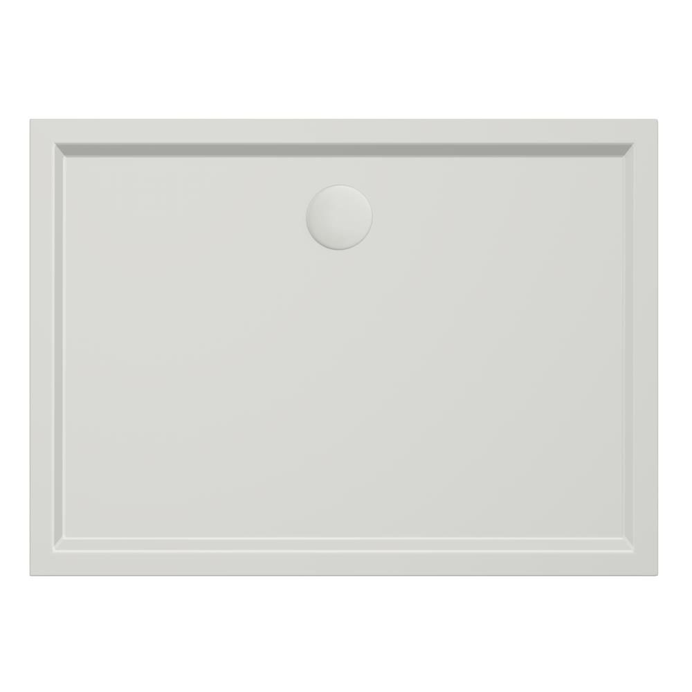 Douchebak Xenz Mariana - 110x80x4 cm - Incl.Afvoersifon-Chroom - Acryl - Rechthoekig - Wit mat - 6933-03
