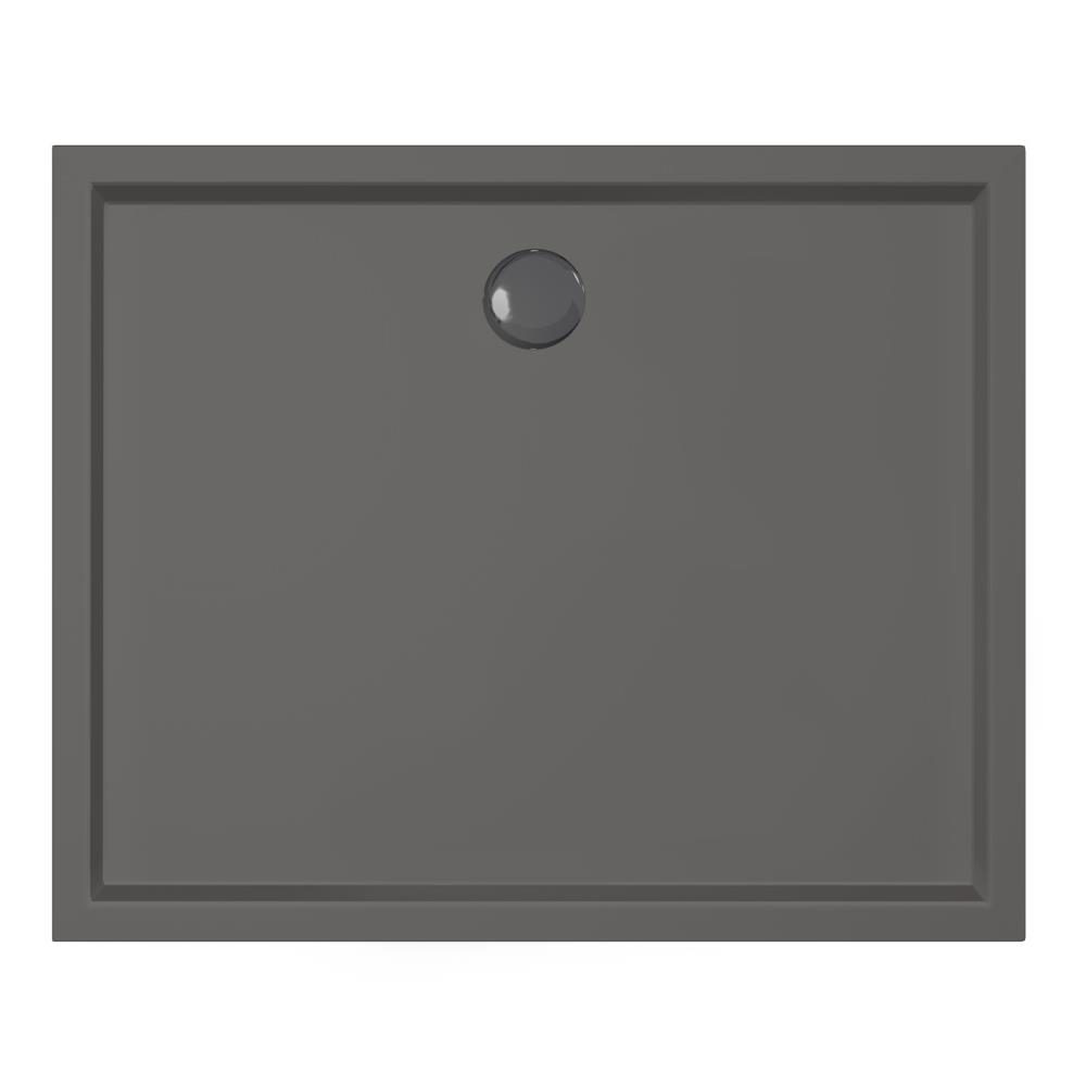 Douchebak Xenz Mariana - 110x90x4 cm - Incl.Afvoersifon-Chroom - Acryl - Rechthoekig - Antraciet mat - 6935-05