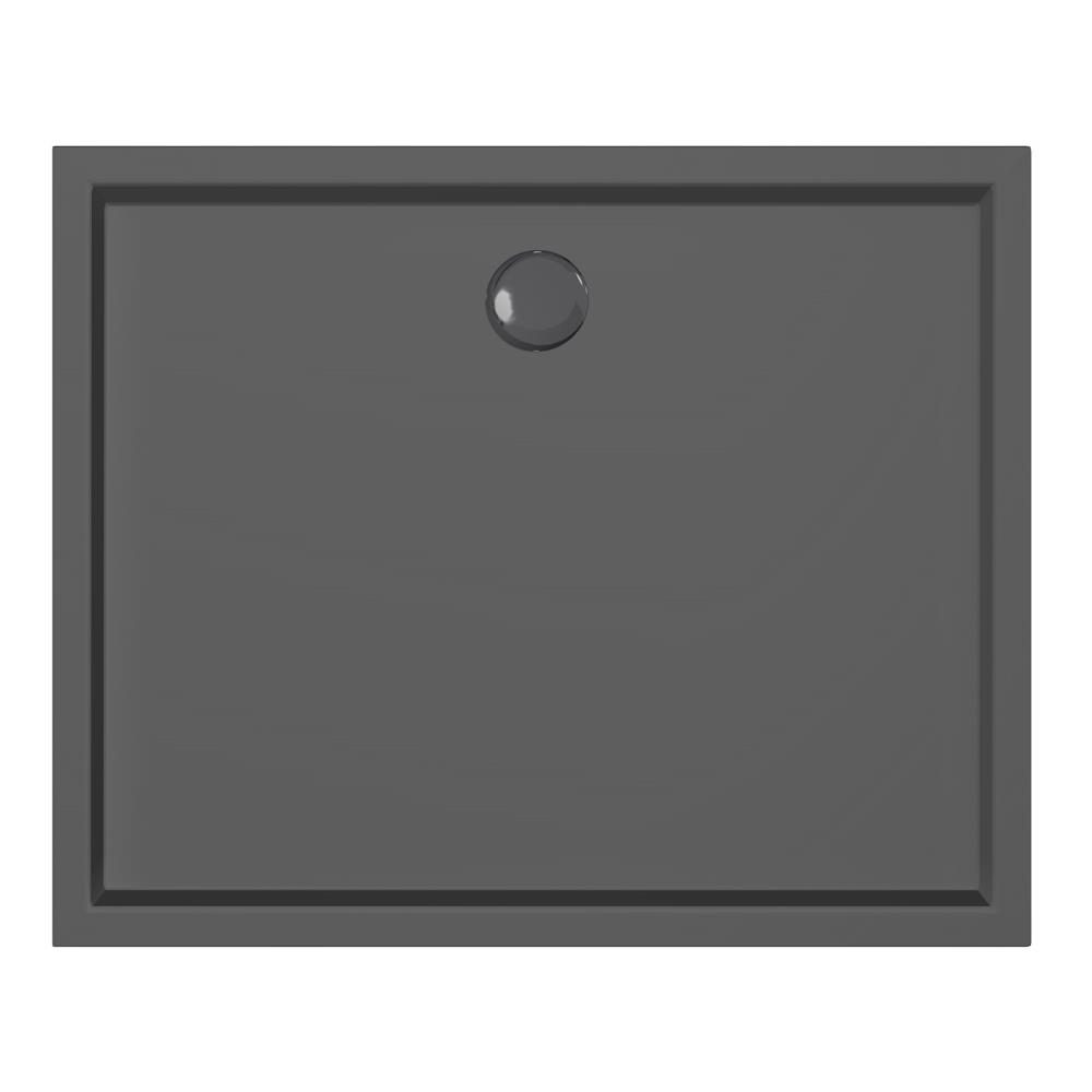 Douchebak Xenz Mariana - 110x90x4 cm - Incl.Afvoersifon-Chroom - Acryl - Rechthoekig - Zwart mat - 6935-29