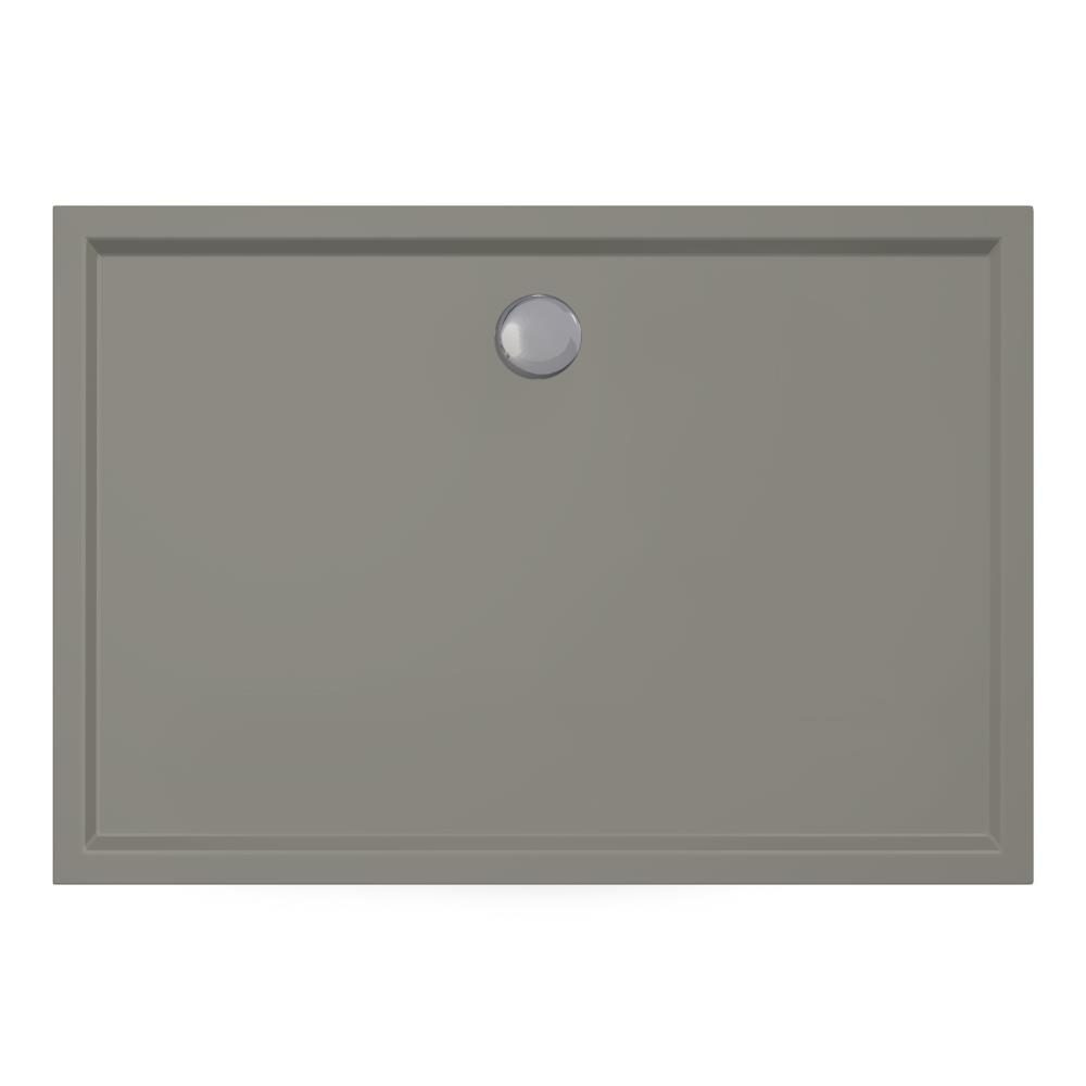Douchebak Xenz Mariana - 130x90x4 cm - Incl.Afvoersifon-Chroom - Acryl - Rechthoekig - Cement mat - 6936-06