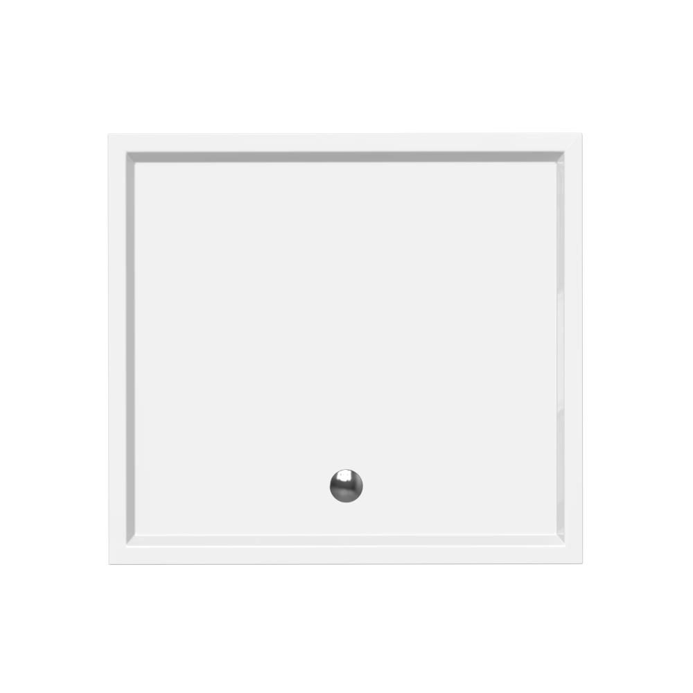Douchebak Xenz Mariana - 110x100x4 cm - Incl.Afvoersifon-Chroom - Acryl - Rechthoekig - Wit glans - 6957-01