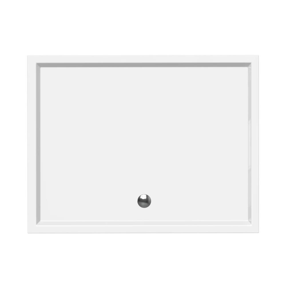 Douchebak Xenz Mariana - 130x100x4 cm - Incl.Afvoersifon-Chroom - Acryl - Rechthoekig - Wit glans - 6958-01