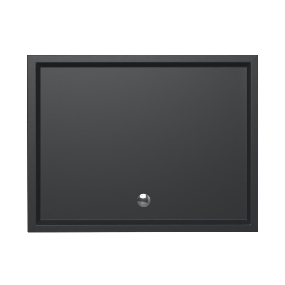 Douchebak Xenz Mariana - 130x100x4 cm - Incl.Afvoersifon-Chroom - Acryl - Rechthoekig - Antraciet mat - 6958-05