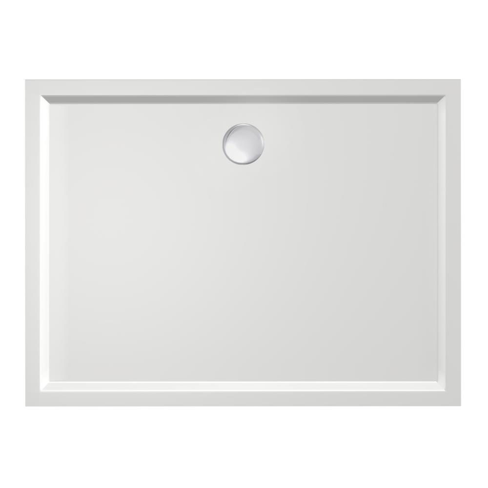 Douchebak Xenz Mariana - 140x100x4 cm - Incl.Afvoersifon-Chroom - Acryl - Rechthoekig - Wit glans - 6959-01