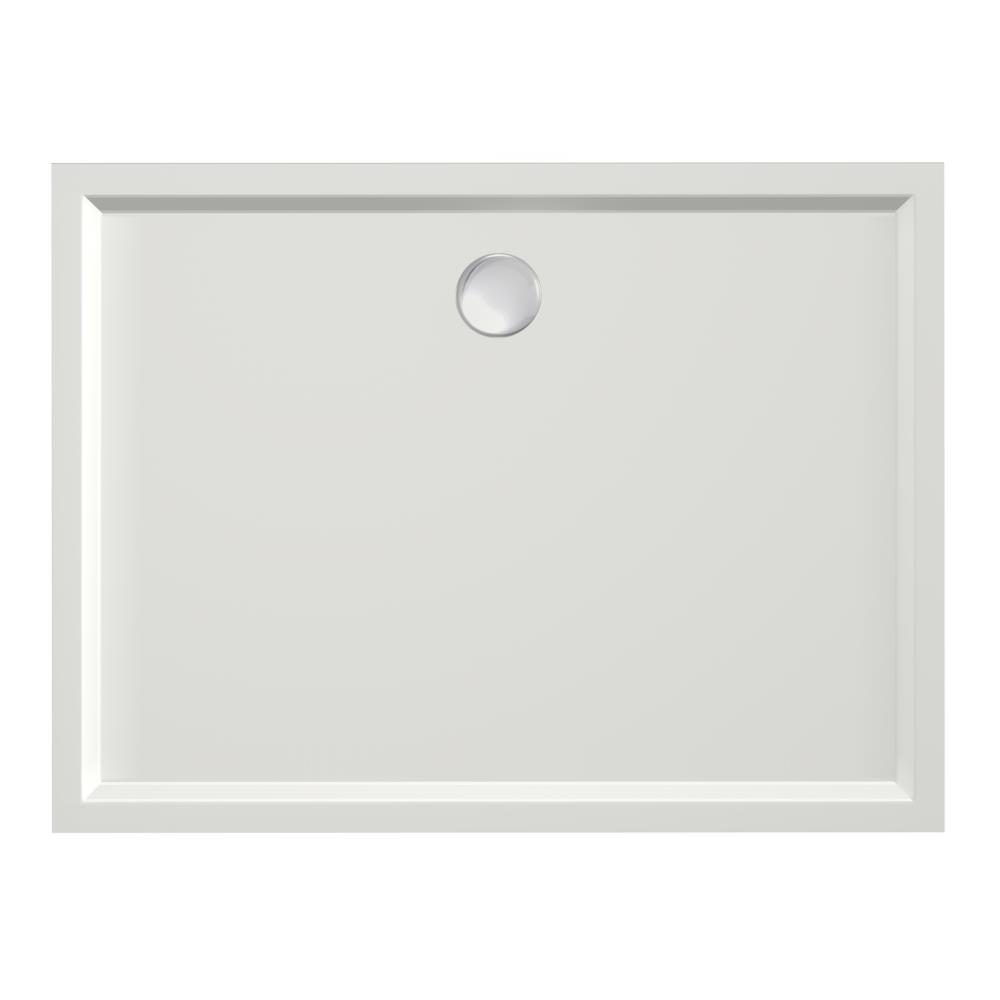 Douchebak Xenz Mariana - 140x100x4 cm - Incl.Afvoersifon-Chroom - Acryl - Rechthoekig - Wit mat - 6959-03