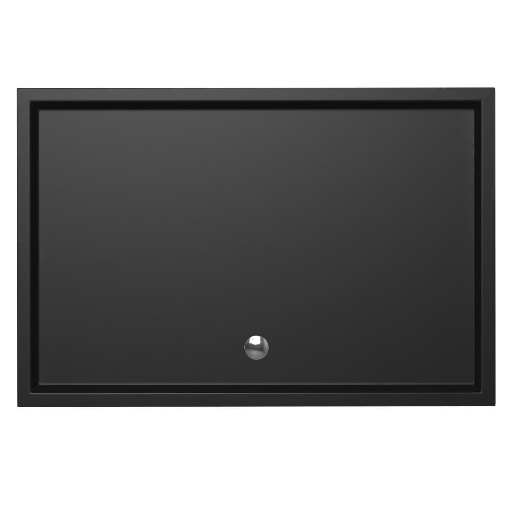 Douchebak Xenz Mariana - 150x100x4 cm - Incl.Afvoersifon-Chroom - Acryl - Rechthoekig - Zwart mat - 6960-29