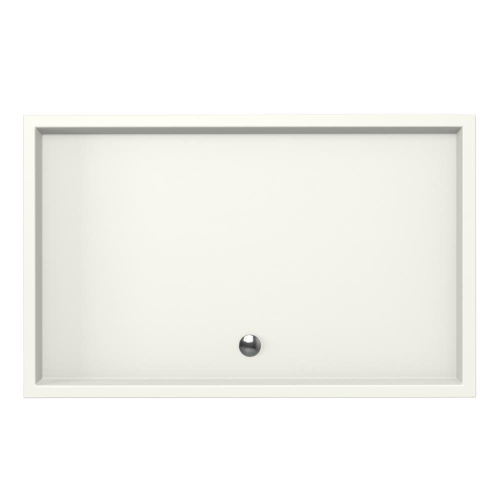 Douchebak Xenz Mariana - 160x100x4 cm - Incl.Afvoersifon-Chroom - Acryl - Rechthoekig - Wit mat - 6961-03